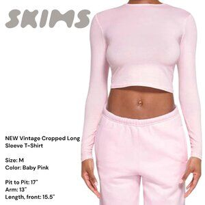 NEW Vintage Cropped Long Sleeve T-Shirt